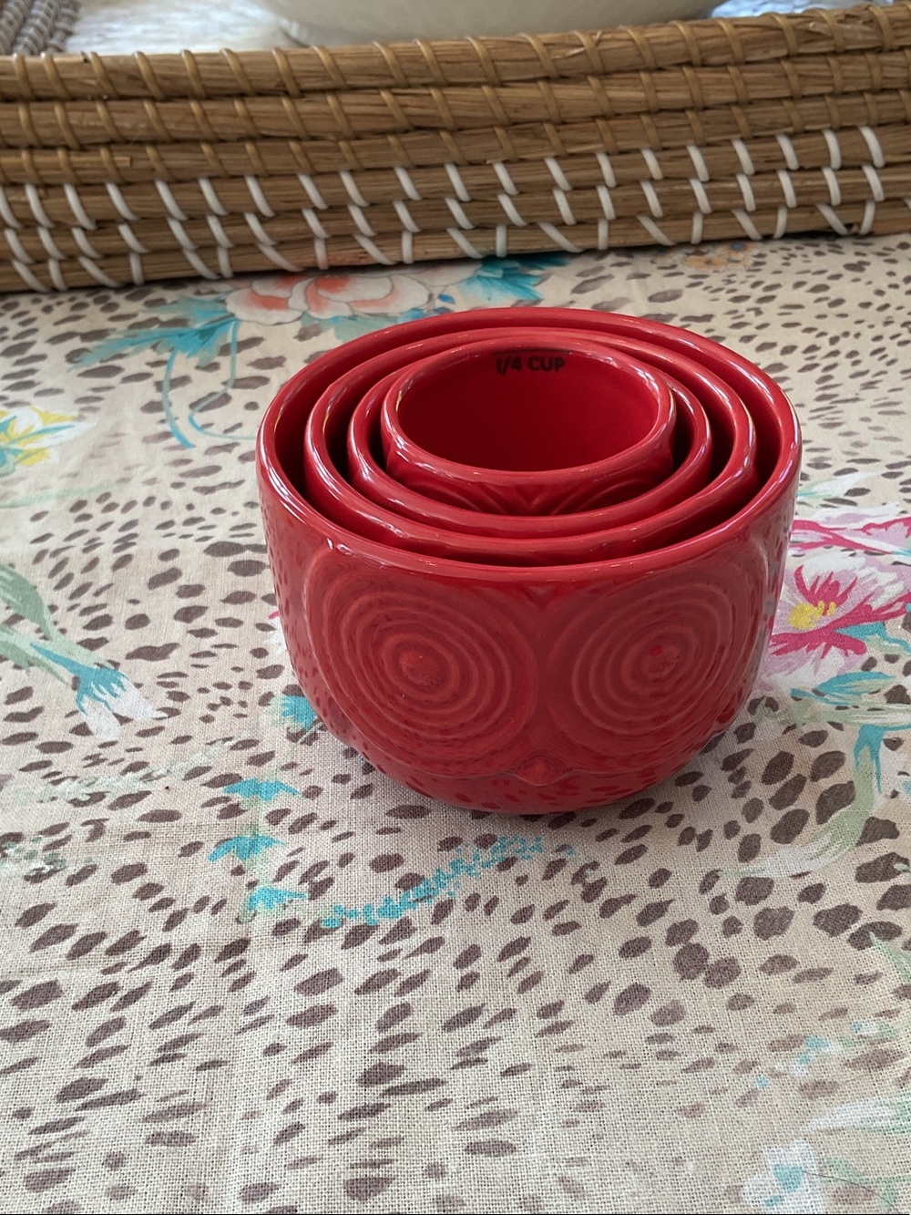West Elm Red Owl Measuring Cups
